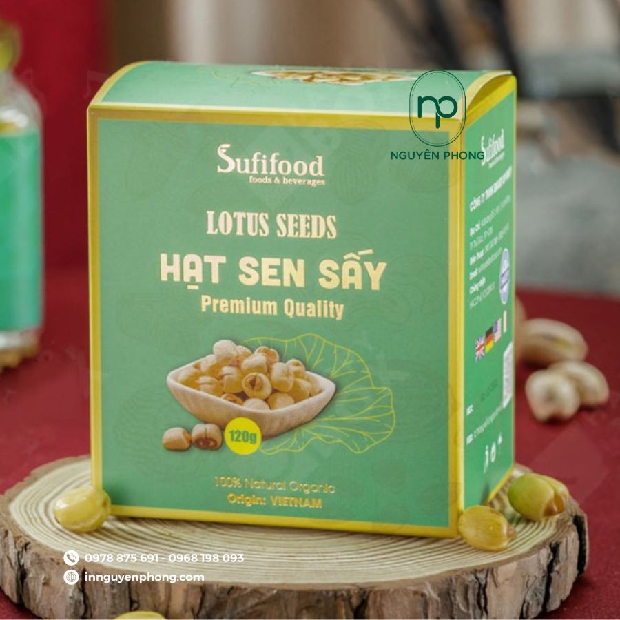  In hộp giấy đựng hạt sen sấy khô