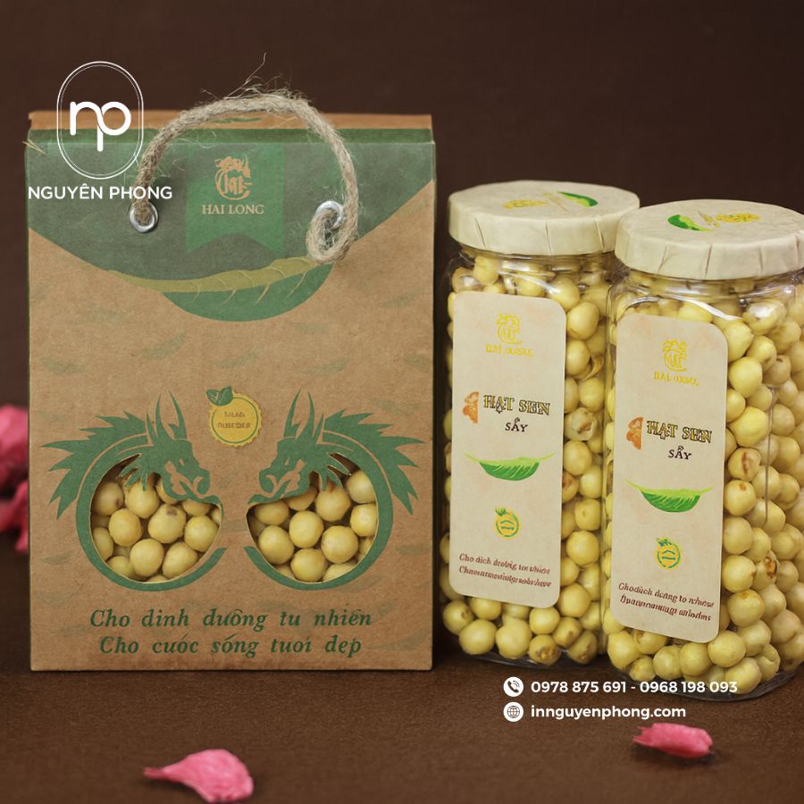  In hộp giấy đựng hạt sen sấy khô