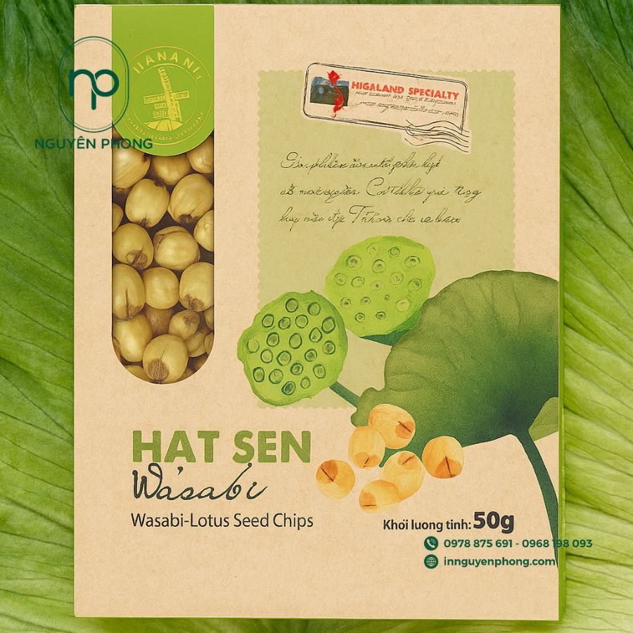  In hộp giấy đựng hạt sen sấy khô