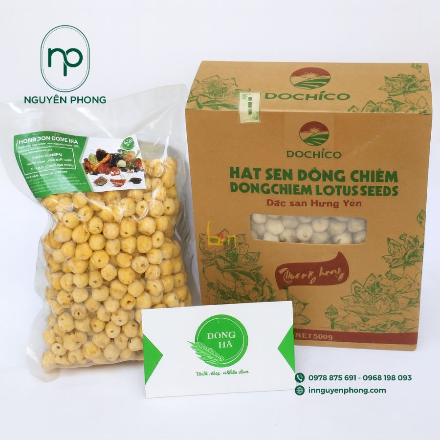  In hộp giấy đựng hạt sen sấy khô