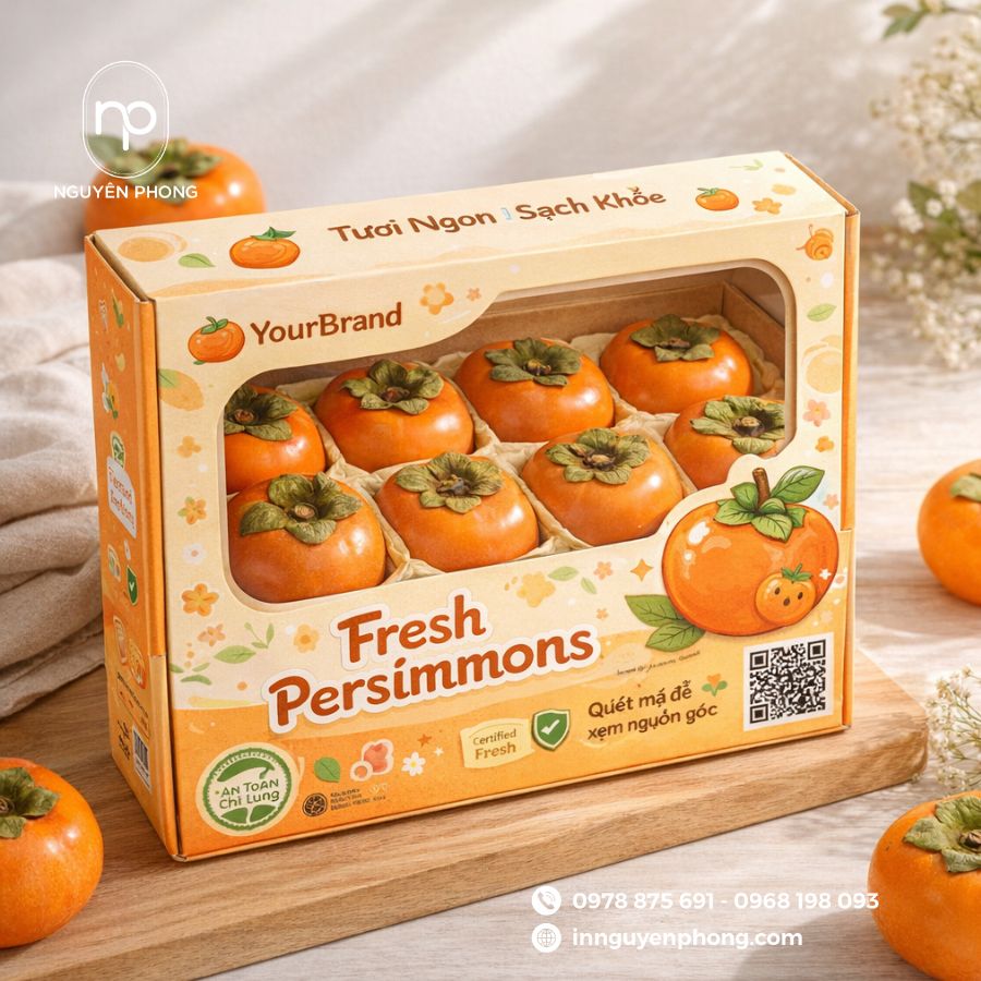 Mẫu in hộp đựng hồng sấy sang trọng ấn tượng