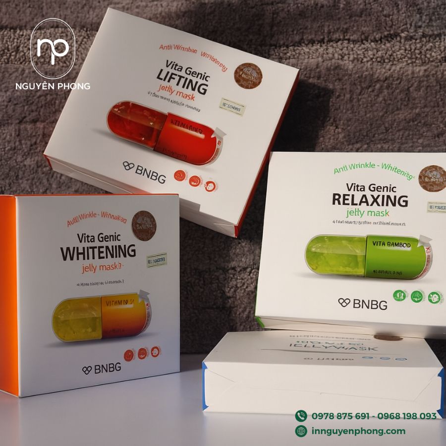 In hộp giấy đựng mặt nạ đẹp