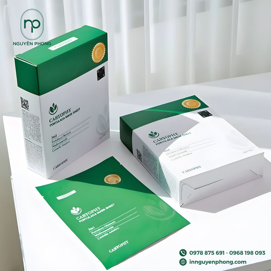 In hộp giấy đựng mặt nạ đẹp