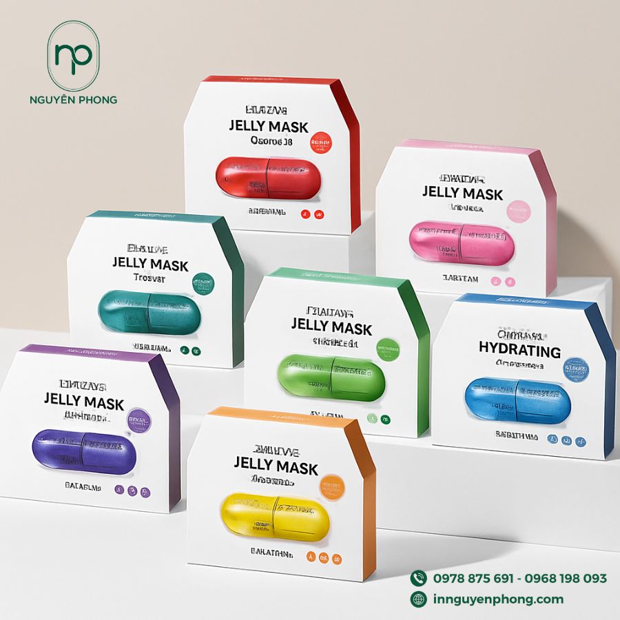 In hộp giấy đựng mặt nạ đẹp