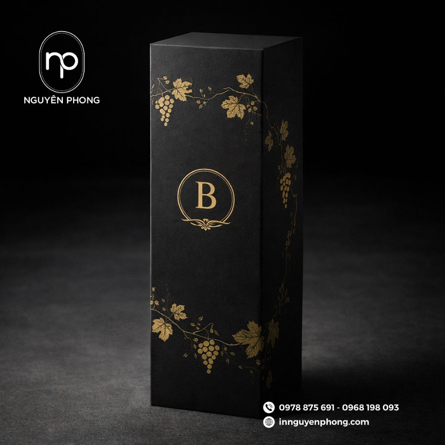 In hộp giấy đựng rượu vang

