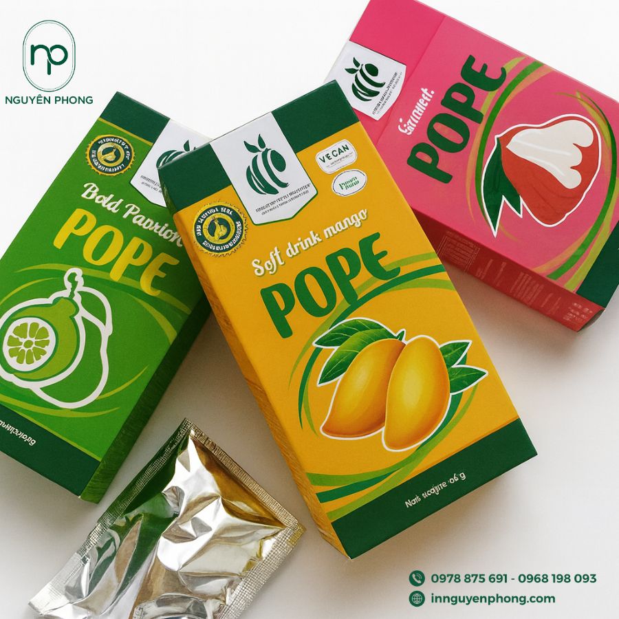 In hộp giấy đựng xoài sấy dẻo giá rẻ