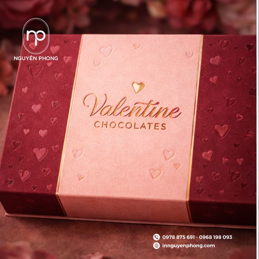 In hộp giấy đựng socola chất lượng tại TPHCM