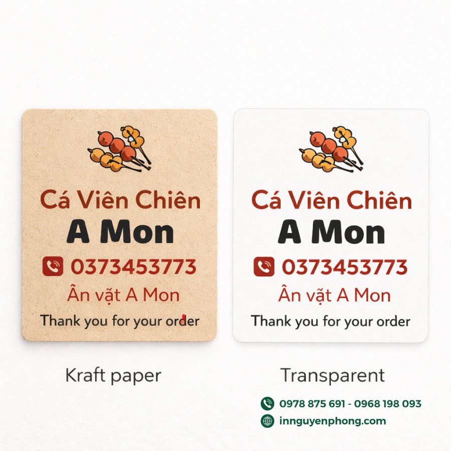 
In Tem Ăn Vặt Giá Rẻ, Chất Lượng Tại TP HCM