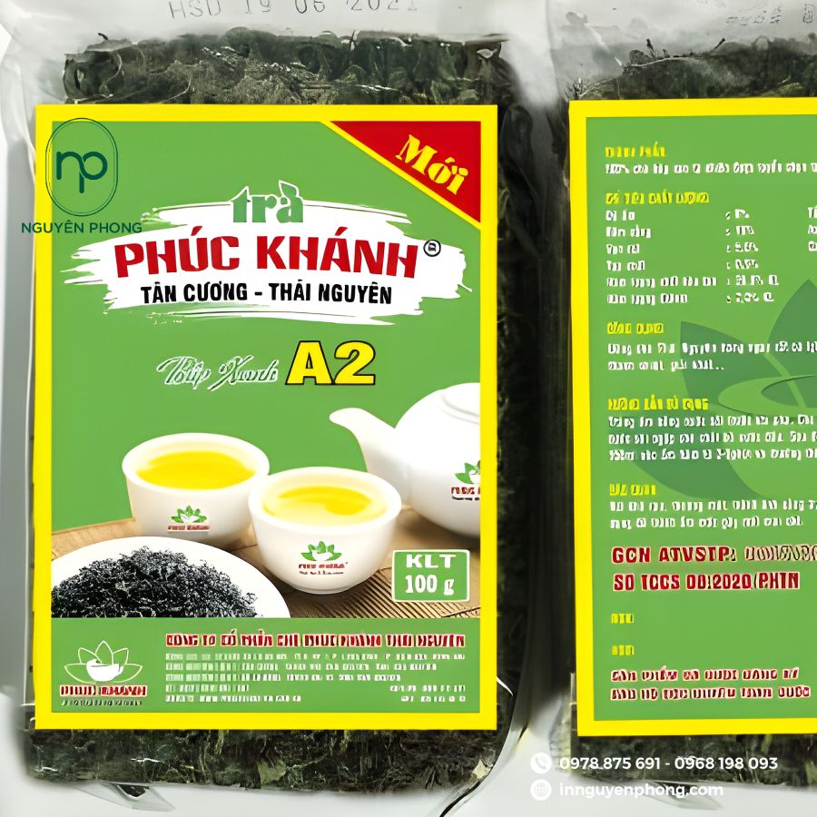 In Tem Dán Đẹp Cho Trà Xanh