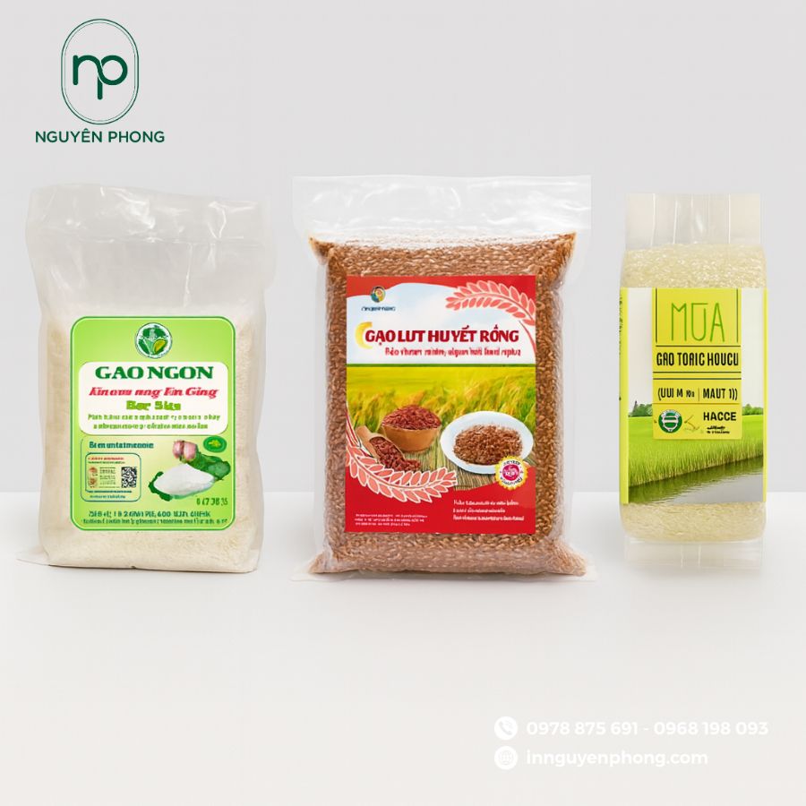 In tem gạo nếp chất lượng cao