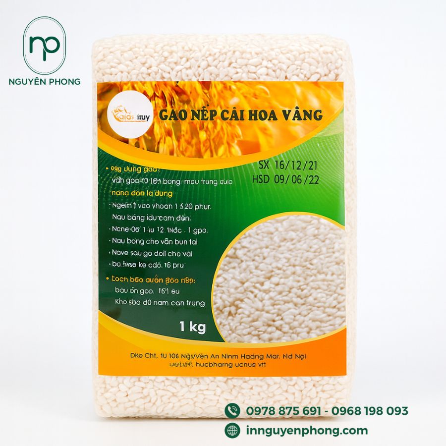 In tem gạo nếp chất lượng cao