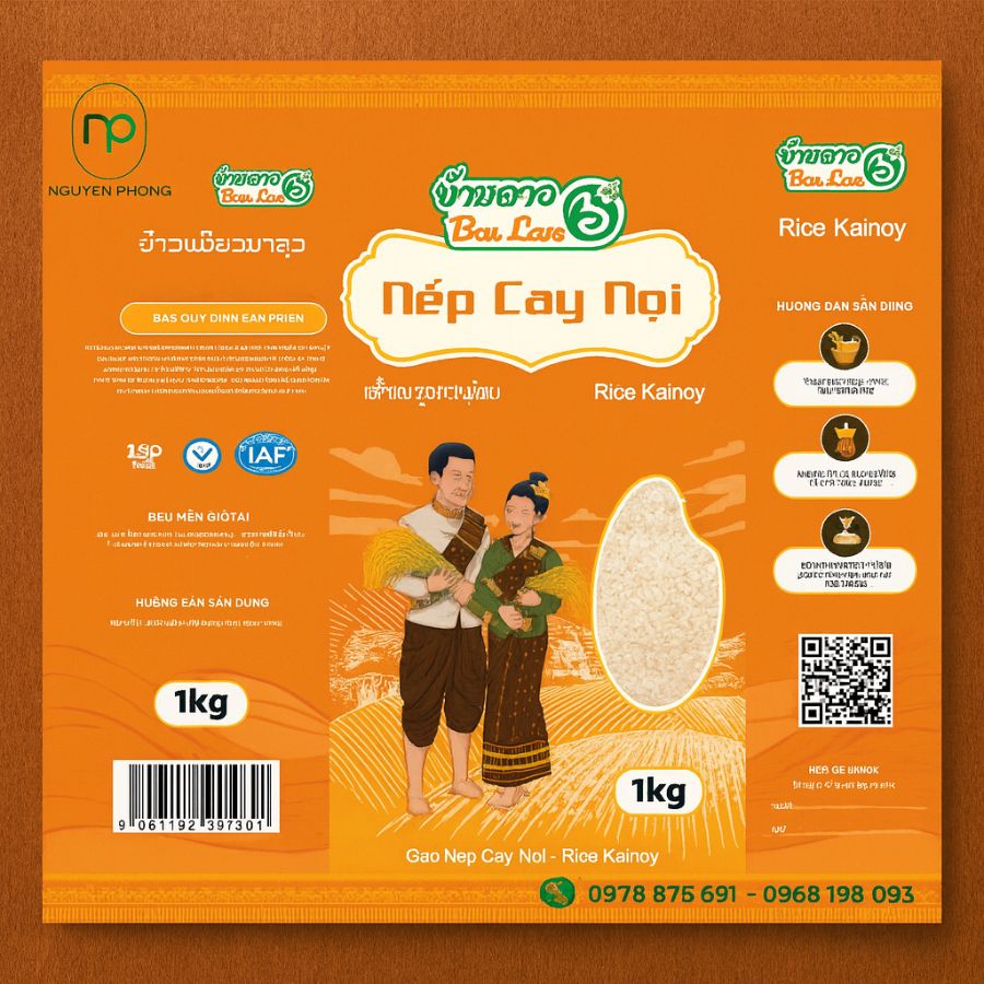 In tem gạo nếp chất lượng cao