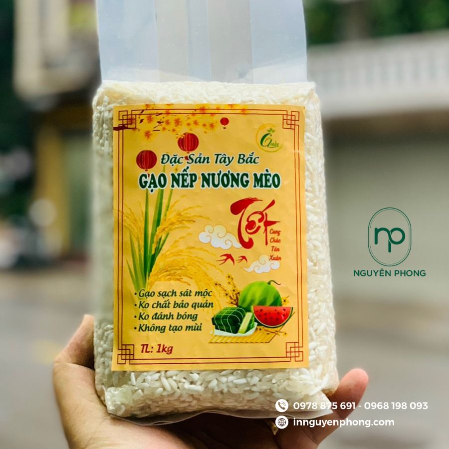 In tem gạo nếp chất lượng cao