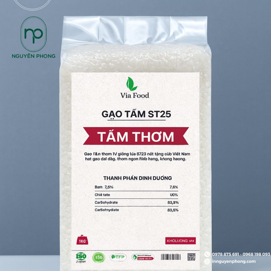 In tem gạo nếp chất lượng cao