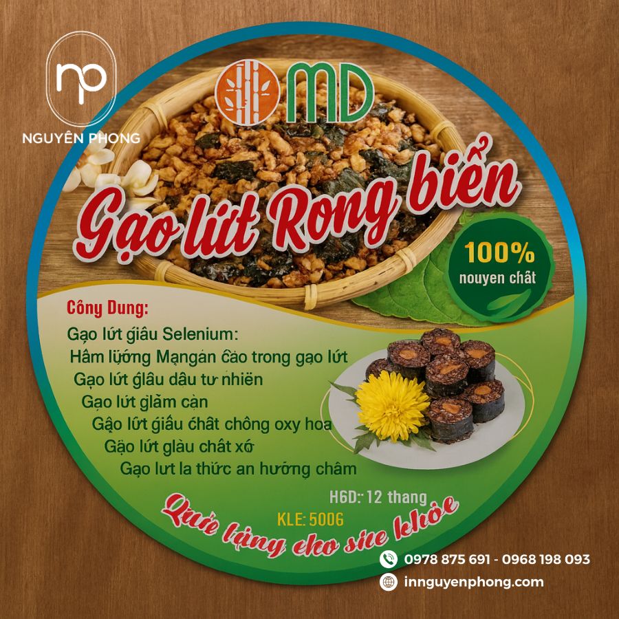 In tem gạo nếp chất lượng cao