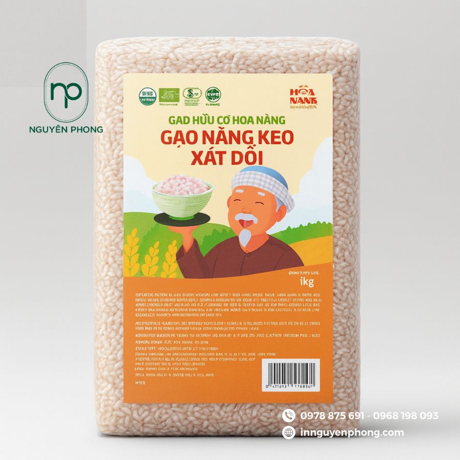 In tem gạo nếp chất lượng cao