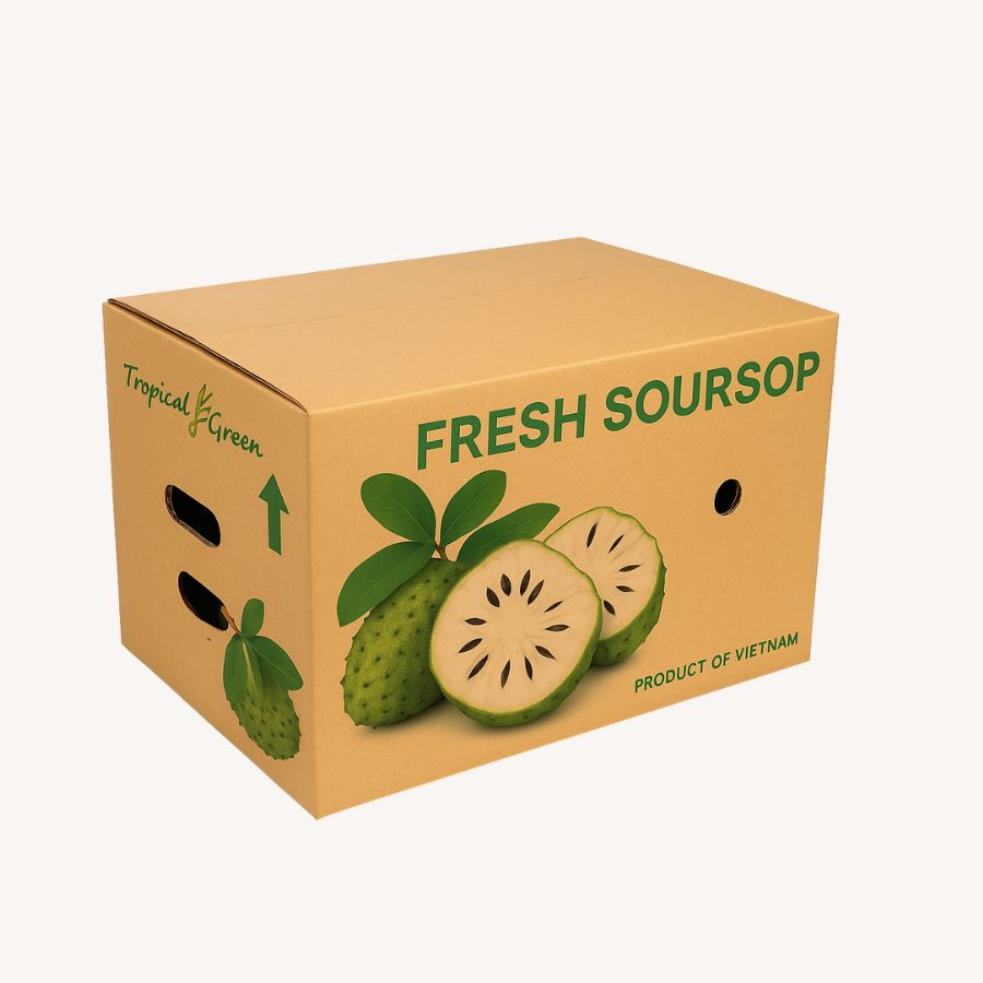 In thùng carton đựng mãng cầu