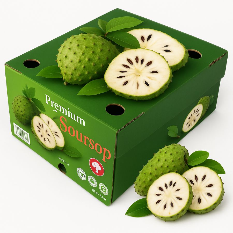 In thùng carton đựng mãng cầu