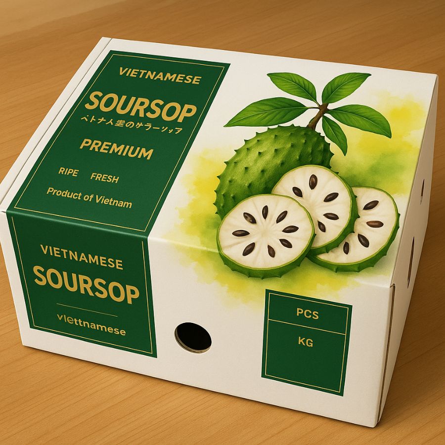 In thùng carton đựng mãng cầu