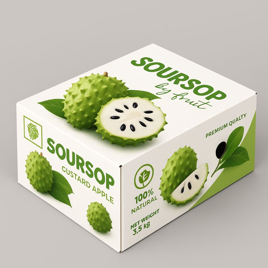 In thùng carton đựng mãng cầu