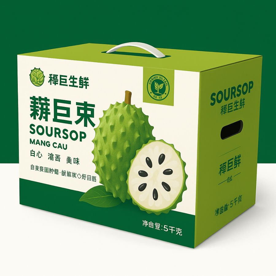 In thùng carton đựng mãng cầu