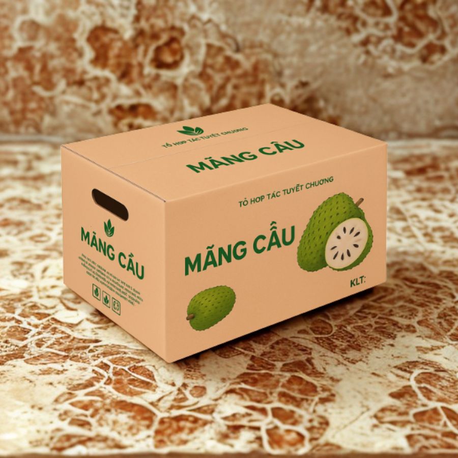 In thùng carton đựng mãng cầu