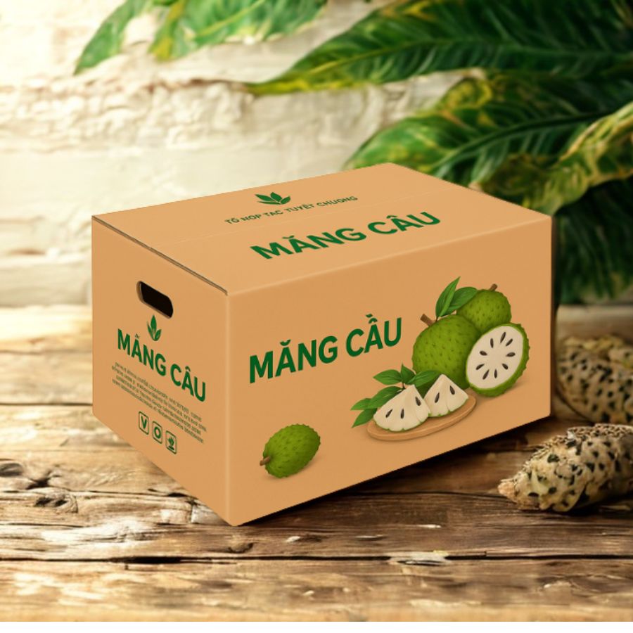 In thùng carton đựng mãng cầu