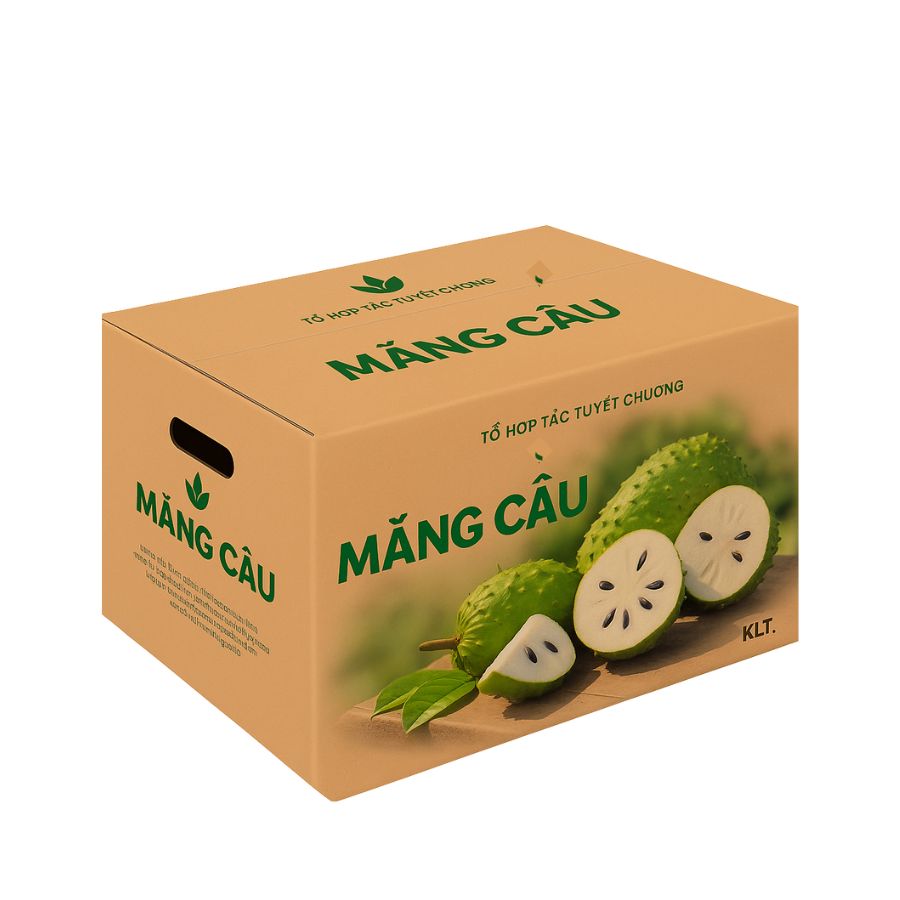 In thùng carton đựng mãng cầu