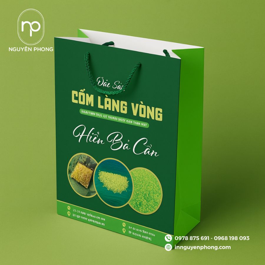 In Túi Giấy Đựng Cốm Đẹp