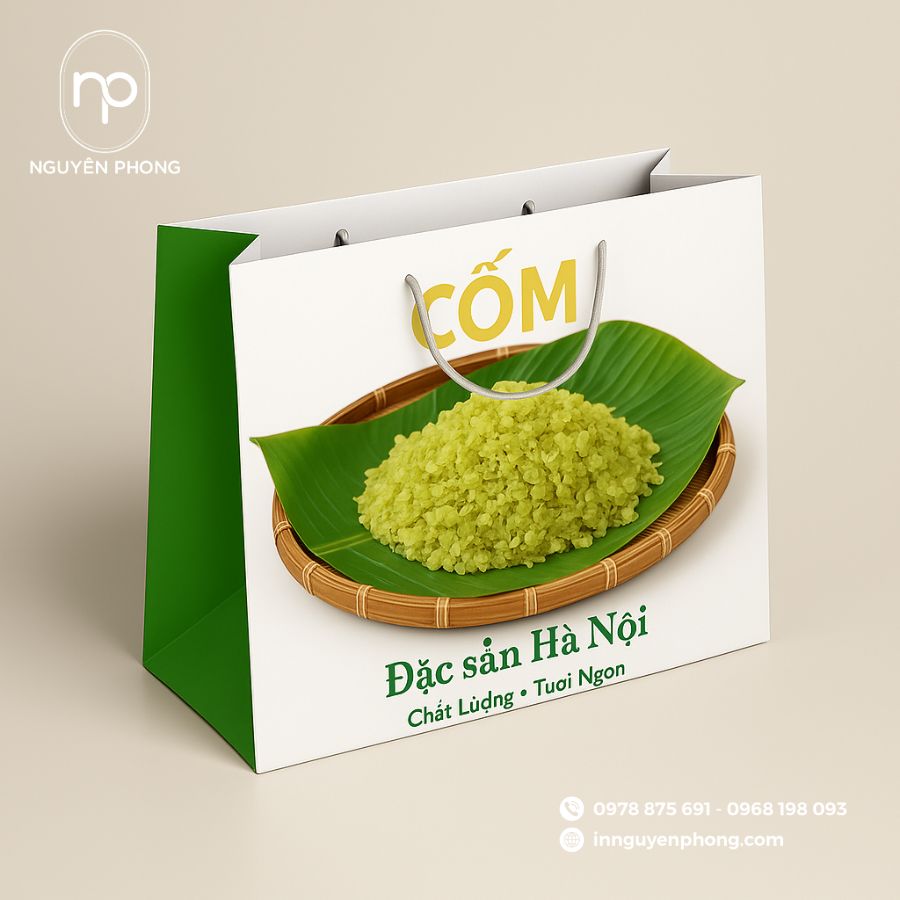 In Túi Giấy Đựng Cốm Đẹp