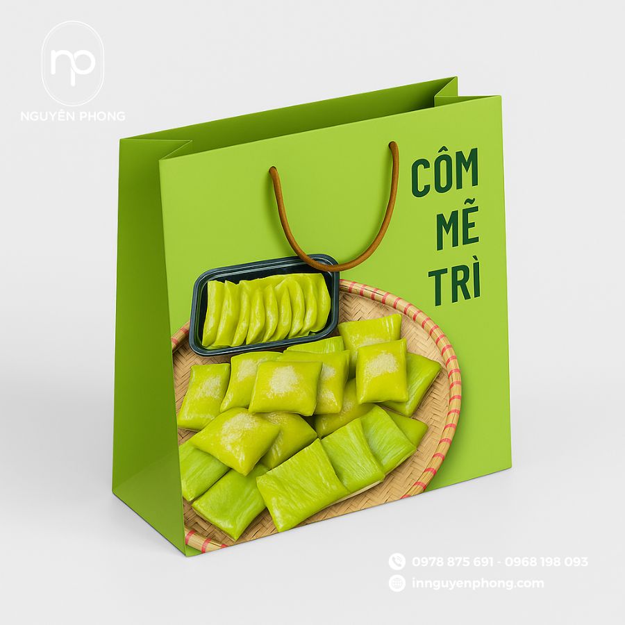 In Túi Giấy Đựng Cốm Đẹp