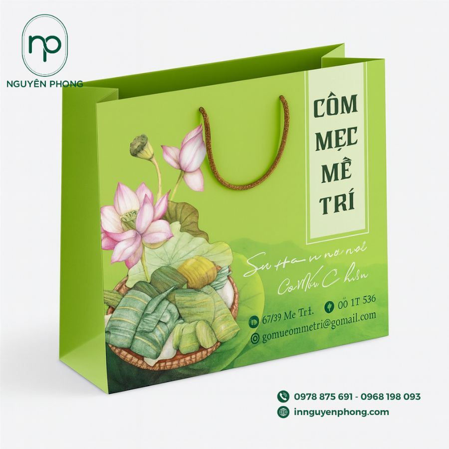 In Túi Giấy Đựng Cốm Đẹp