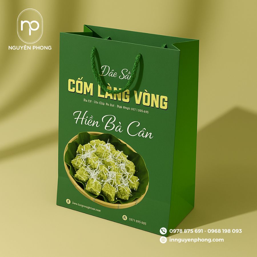 In Túi Giấy Đựng Cốm Đẹp