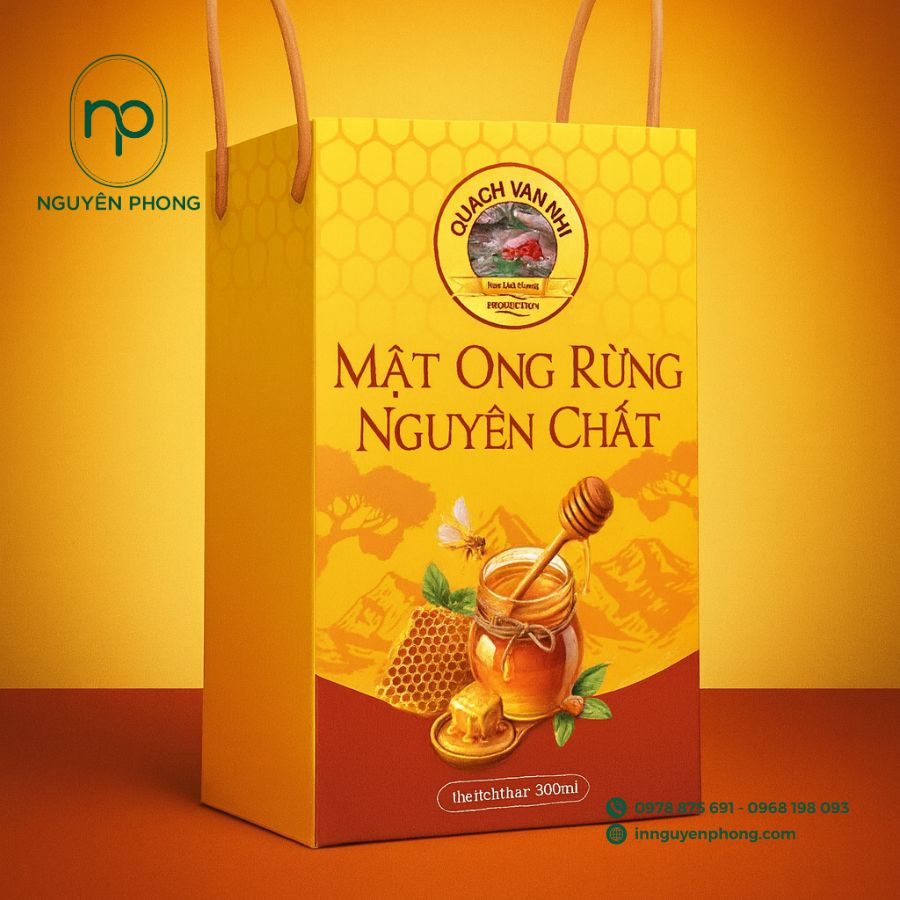 In túi giấy đựng mật ong chuyên nghiệp