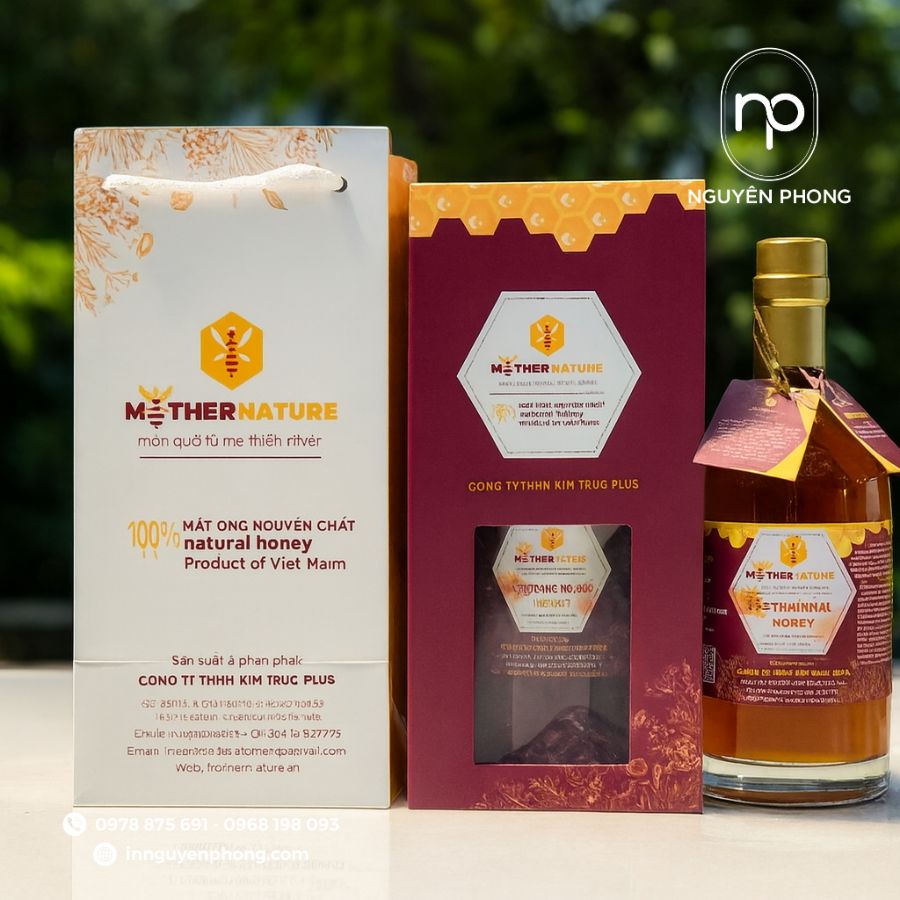 In túi giấy đựng mật ong chuyên nghiệp