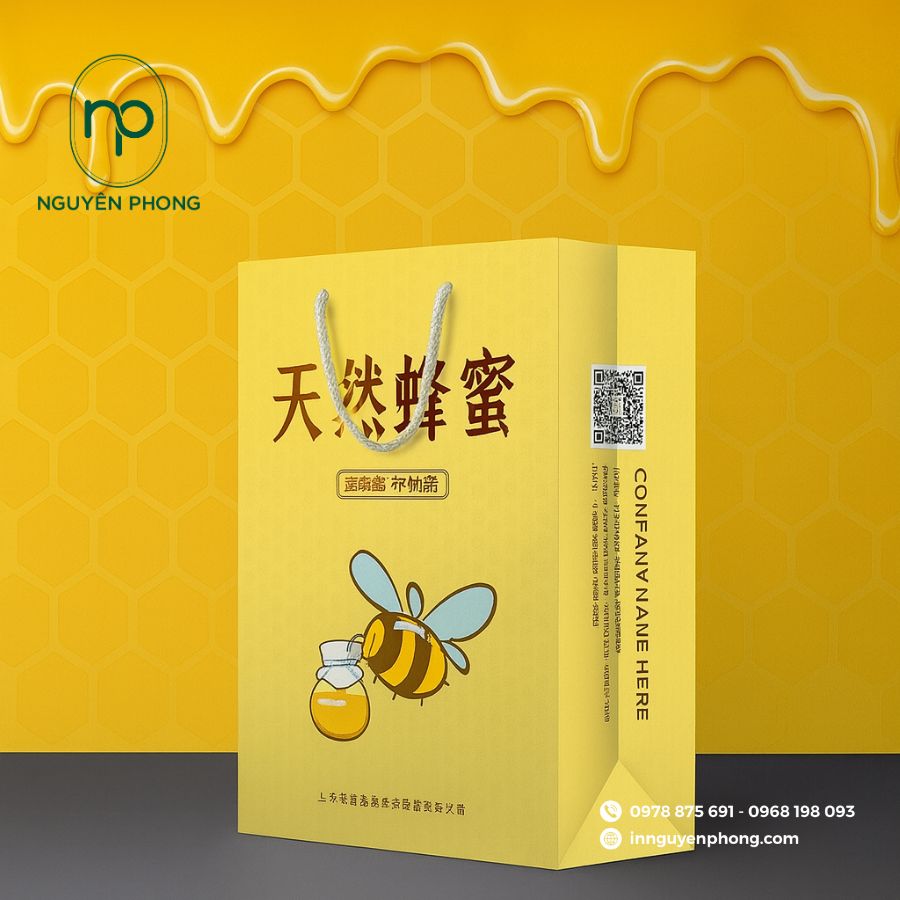 In túi giấy đựng mật ong chuyên nghiệp