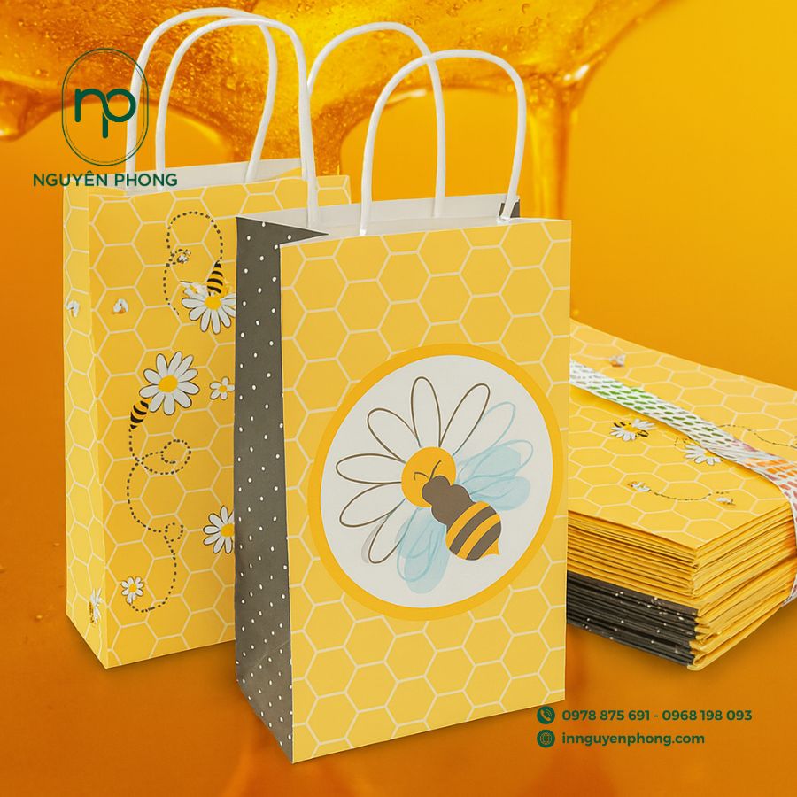 In túi giấy đựng mật ong chuyên nghiệp