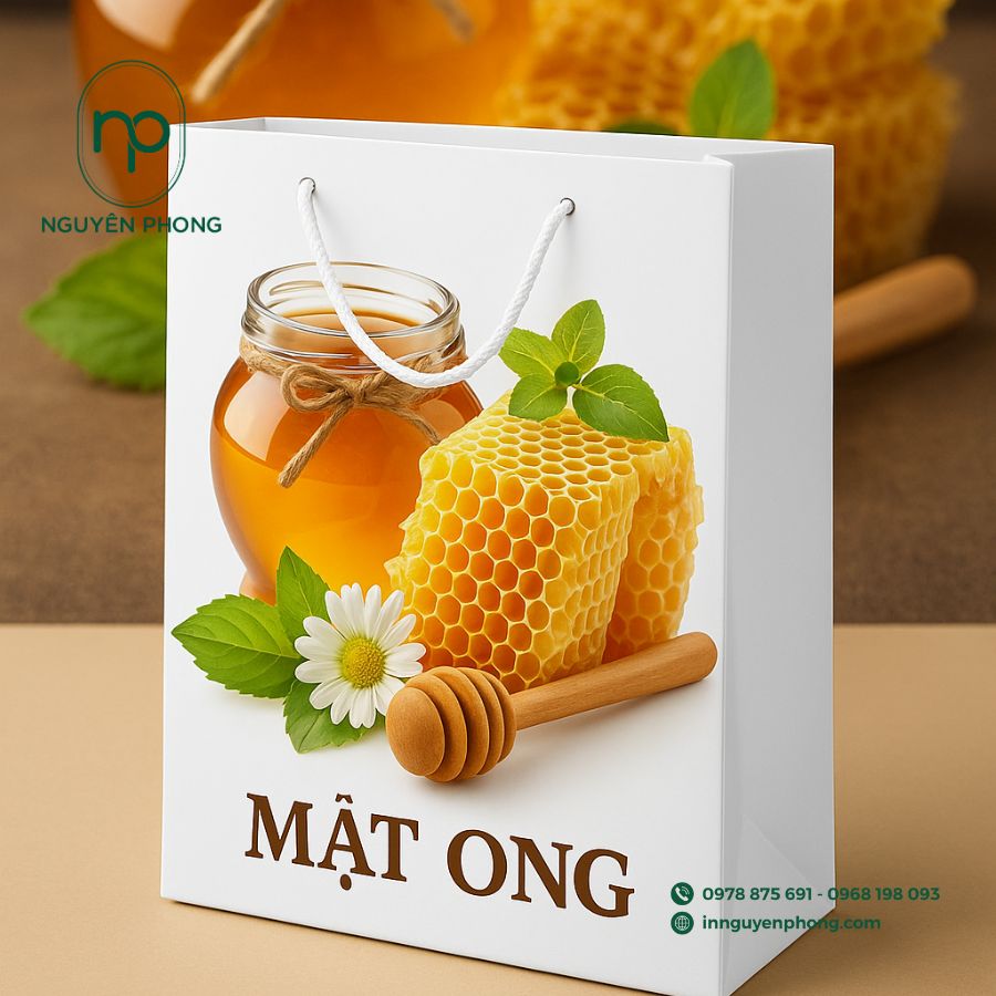 In túi giấy đựng mật ong chuyên nghiệp