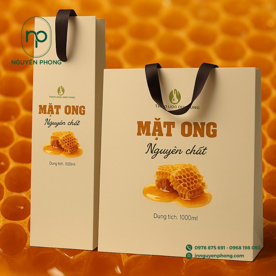 In túi giấy đựng mật ong chuyên nghiệp