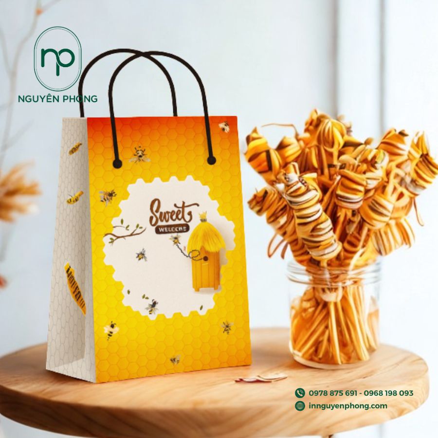 In túi giấy đựng mật ong chuyên nghiệp