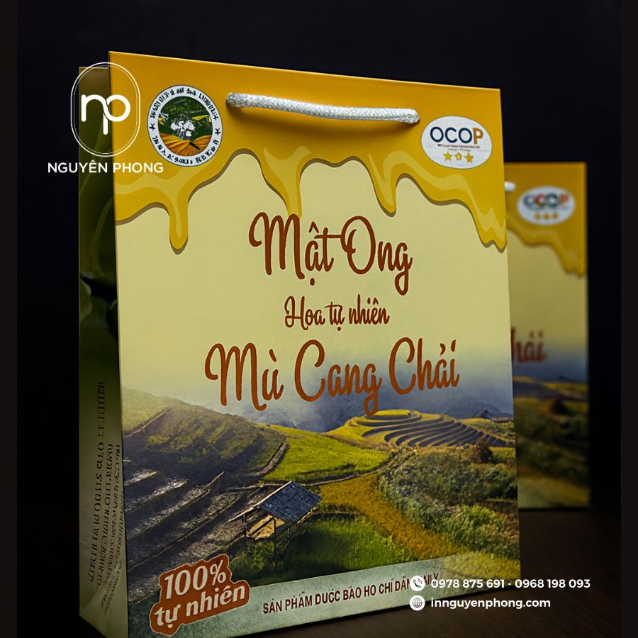 In túi giấy đựng mật ong chuyên nghiệp
