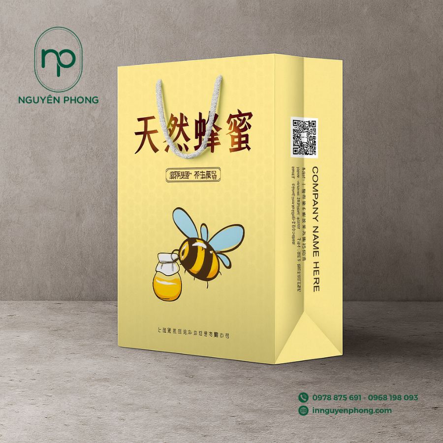 In túi giấy đựng mật ong chuyên nghiệp