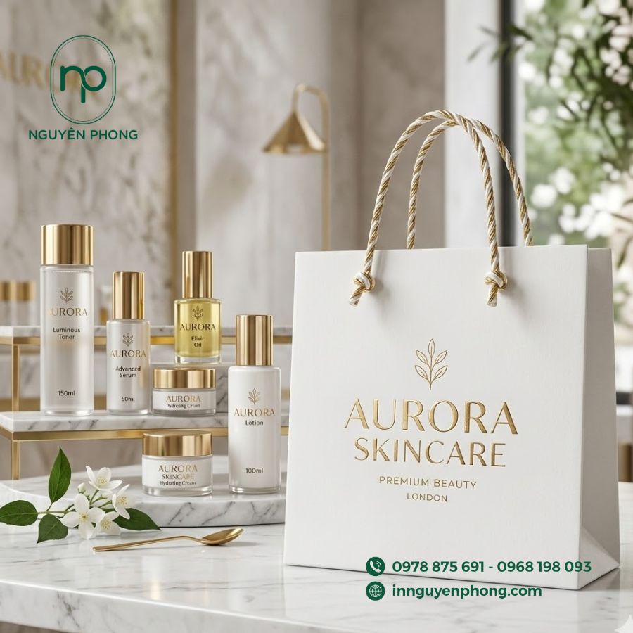 Mẫu túi giấy đựng mỹ phẩm