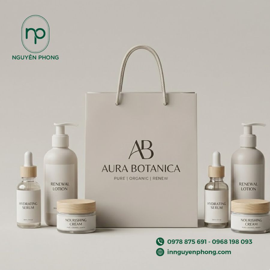 Mẫu túi giấy đựng mỹ phẩm