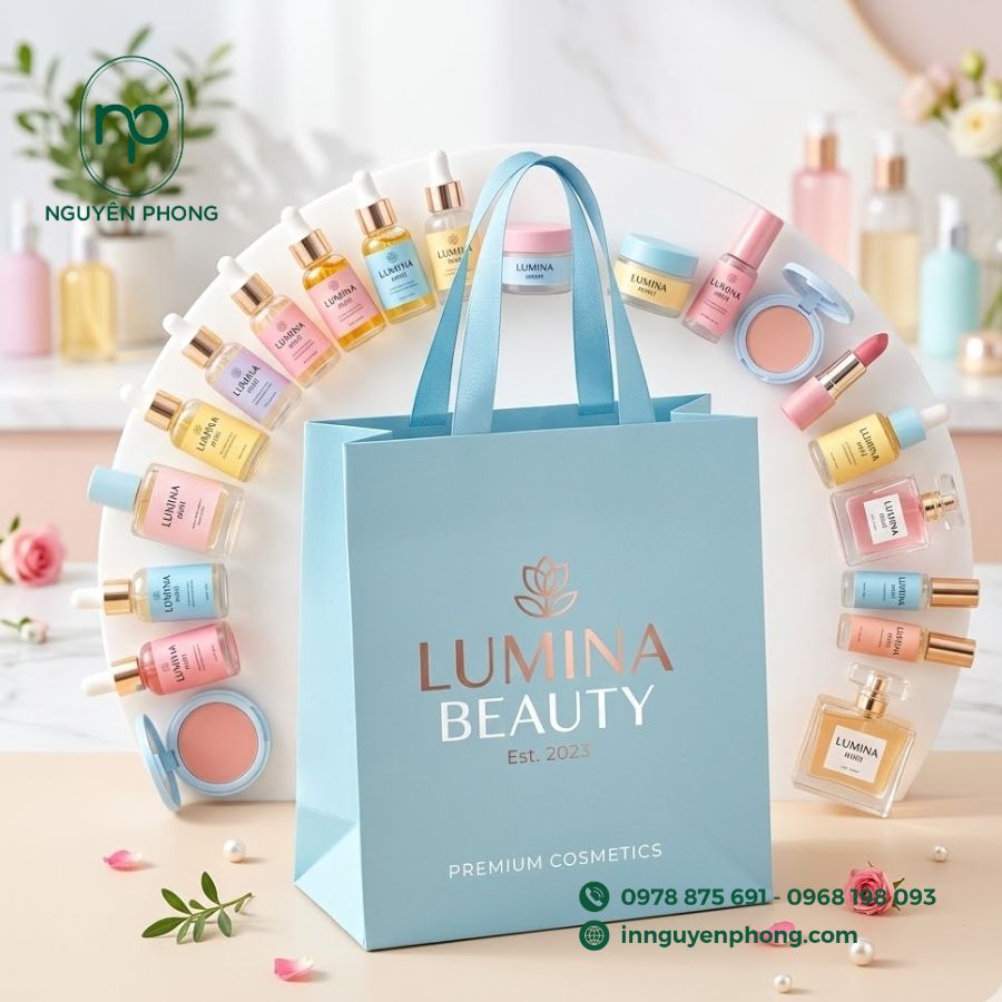 Mẫu túi giấy đựng mỹ phẩm