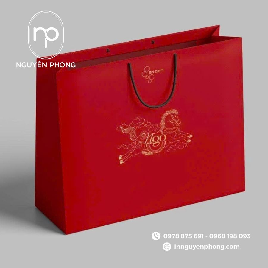 In túi giấy đựng quà tết theo yêu cầu