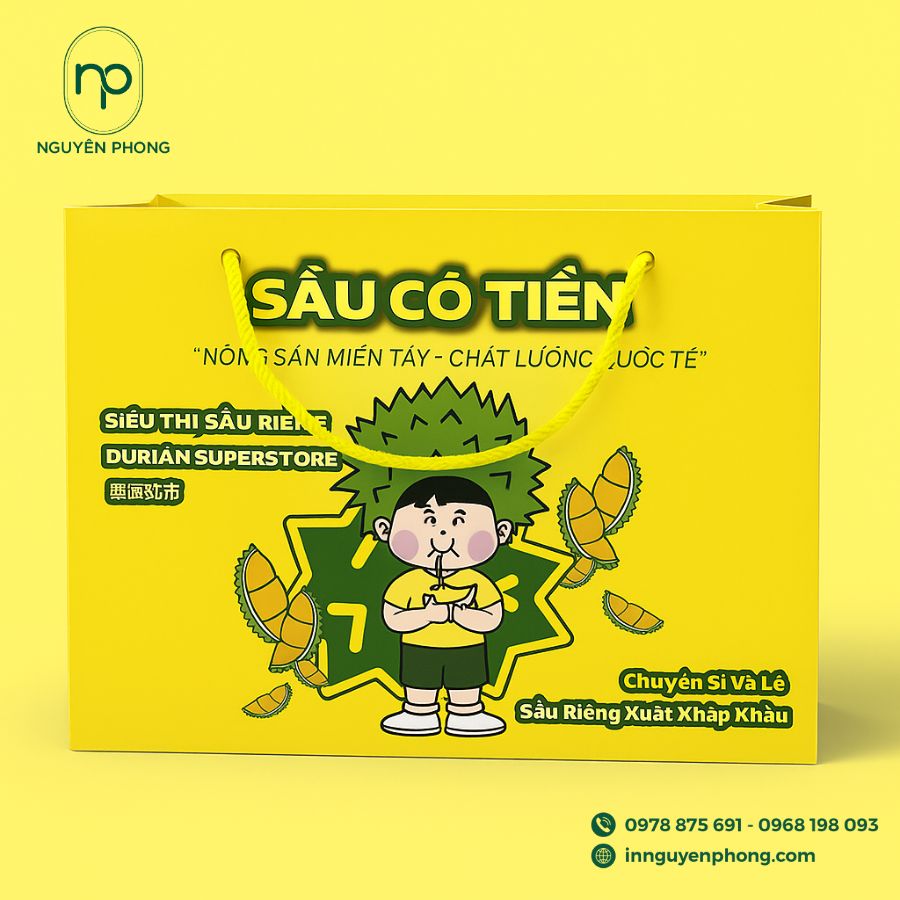 In túi giấy đựng sầu riêng giá rẻ