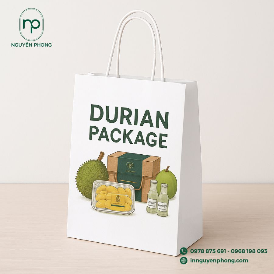 In túi giấy đựng sầu riêng giá rẻ