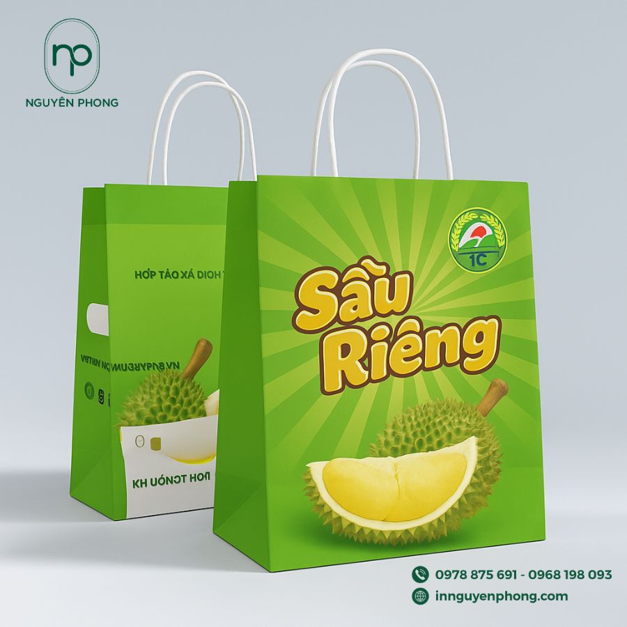 In túi giấy đựng sầu riêng giá rẻ