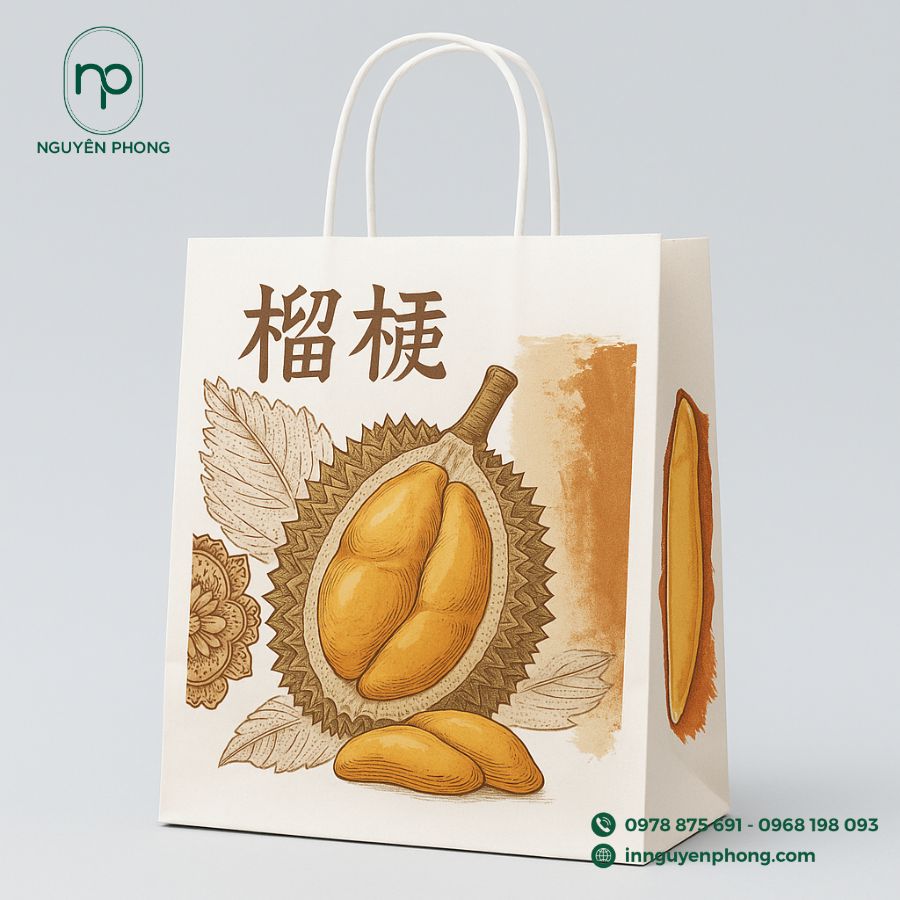 In túi giấy đựng sầu riêng giá rẻ